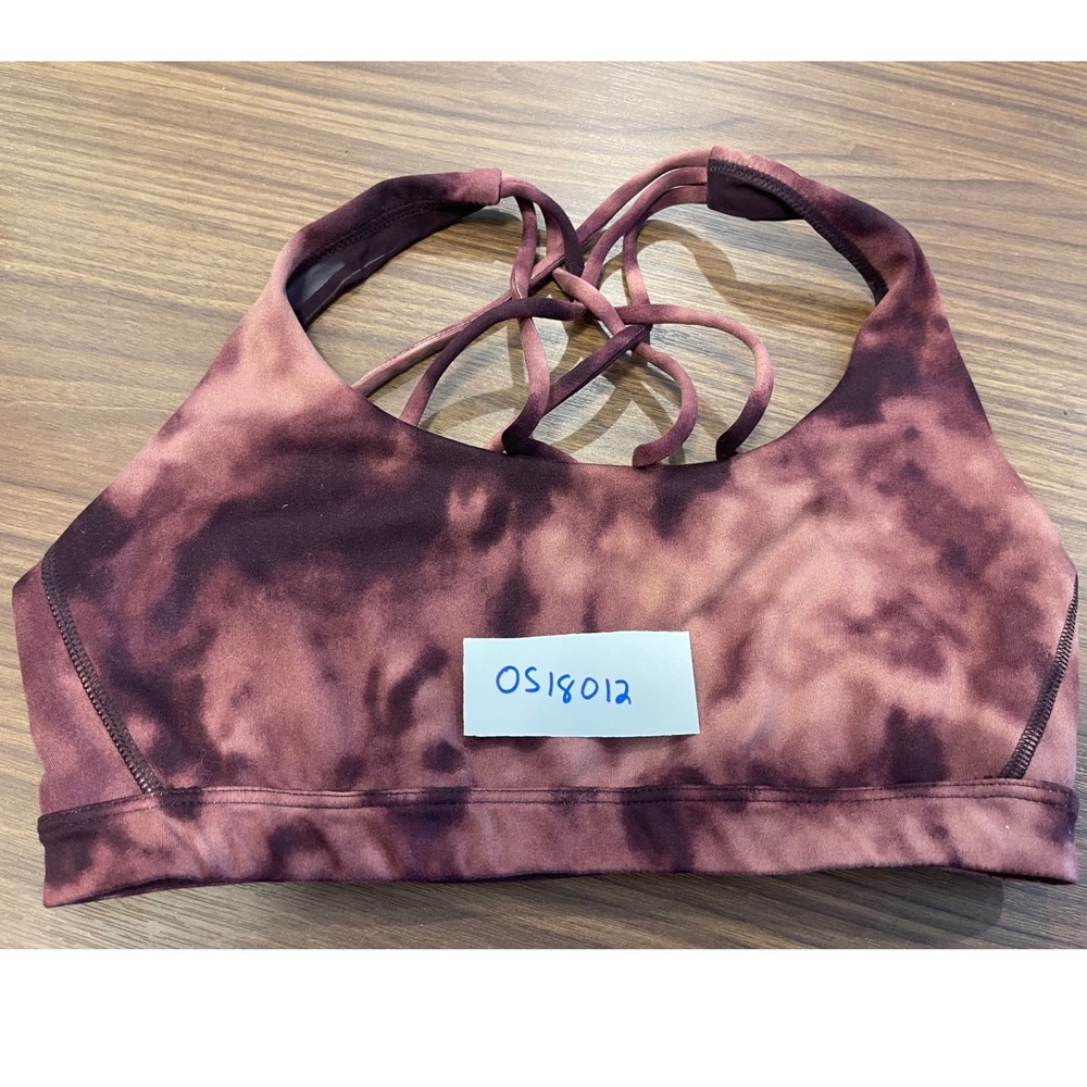 Victorias Secret Strappy Mesh Back Sports Bra Purple Tie Dye Small OS18012